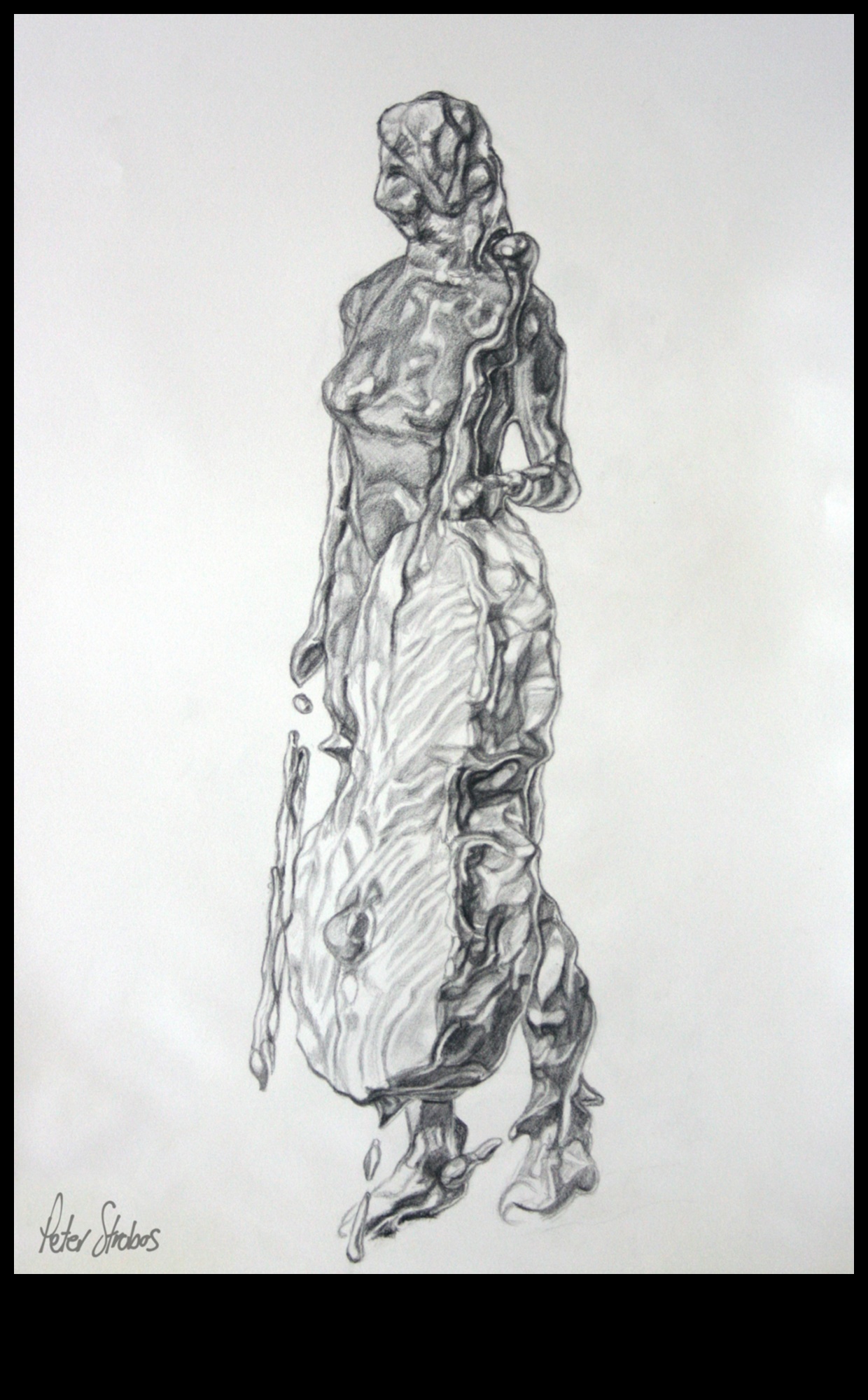 Fluiditatea desenelor în creion 2 Fabricarea cu apă: obținerea fluidității în desenele în creion