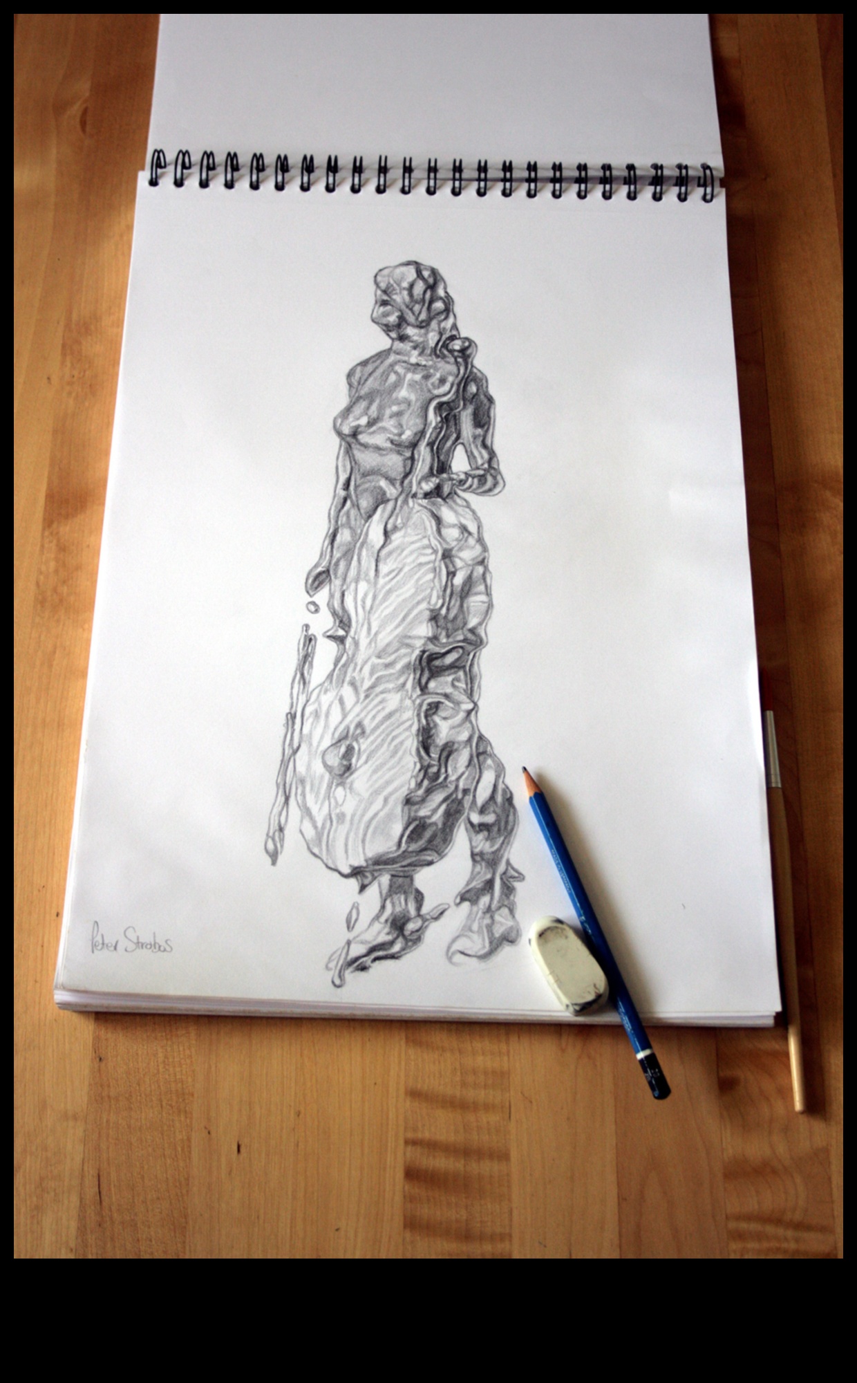 Fluiditatea desenelor în creion 5 Fabricarea cu apă: obținerea fluidității în desenele în creion